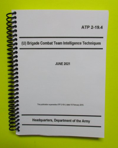 ATP 2-19.4 Bge Combat Team Intel Tech - 2021 - Mini size - Click Image to Close